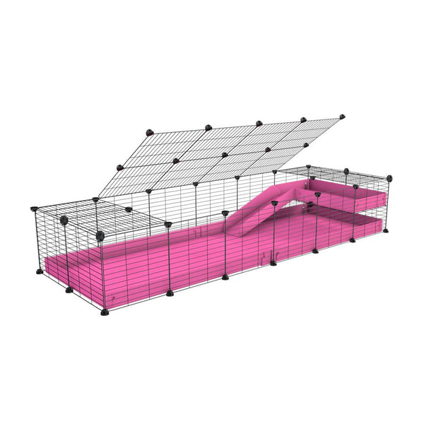 a 2x6 C und C meerschweinchen METALLGITTER KÄFIGE with loft rampe deckel kleine Löcher Größe modulare Metallgitter rosa Koroplast kavee