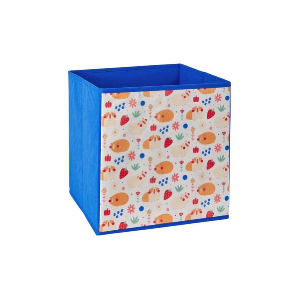 One AUFBEWAHRUNGSBOX würfel für meerschweinchen CC METALLGITTER KÄFIGE Amy Frances Erdbeereprint blau Kavee