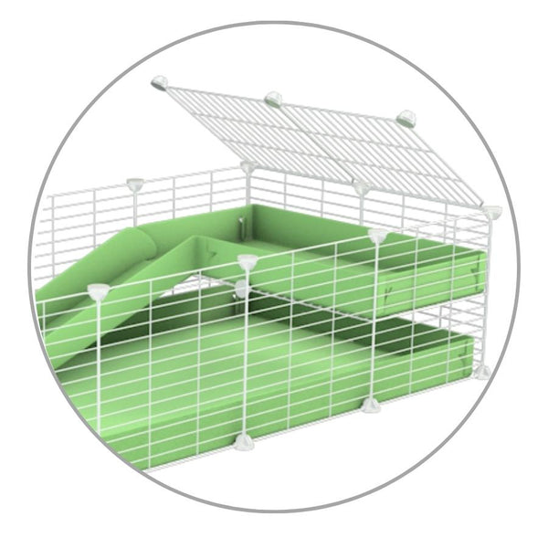 ein kit mit a grun Koroplast rampe und 2x1 loft und kleine Löcher Größe sicher weiss C&C modulare Metallgitter von kavee deutschlund